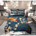 thumbnail image 1 of Feelyou Couple Gold Fish Queen Comforter Set, Japanese Blossoms Floral Bedding Sets, Teen Child Adult Reversible Bedding Comforter Set, Lightweight Room Decor, 3-Piece, 1 of 8