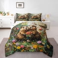 thumbnail image 1 of Feelyou Couple Otter Wildlife Full Size Comforter Sets, Flower Floral Bedding Sets, 3pcs, 1 of 8