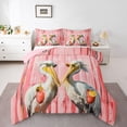thumbnail image 1 of Feelyou Couple Pelicans Animal Queen Comforter Set, Rustic Cabin Bedding Set, 3pcs, 1 of 8