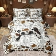 thumbnail image 1 of Feelyou Cow Print Gamepad Twin Bedding Sets 7-Piece, Hippie Western Cactus Bedding Comforter Set, Tribal Cowgirl Cowboy Reversible Sheet Sets, Lightweight Room Decor, 1 of 8