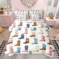 thumbnail image 1 of Feelyou Cowboy Boot Bedding Comforter Set 7pcs, Cartoon Bohemian Style King Bedding Sets, 1 of 8