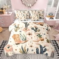 thumbnail image 1 of Feelyou Cowgirl Boot Bedding Comforter Set 7pcs, Cactus Flower Stars Full Bedding Set, 1 of 8