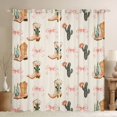 thumbnail image 1 of Feelyou Cowgirl Boot Curtains Pack of 2 (42x84 Each), Cactus Botanical Curtains Blackout, 1 of 6