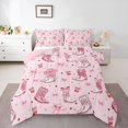 thumbnail image 1 of Feelyou Cowgirl Boot Twin Comforter Sets, Ballet Princess Bowknot Bedding Set, 2 Pieces, 1 of 8