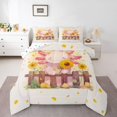 thumbnail image 1 of Feelyou Cute Axolotl Animal Queen Comforter Set, Rustic Sunflower Bedding Set, 3pcs, 1 of 8
