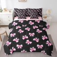 thumbnail image 1 of Feelyou Cute Bowknot Bedding Comforter Set 7pcs, Fashion Butterfly Knot Full Bedding Set, 1 of 8