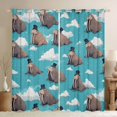 thumbnail image 1 of Feelyou Cute Cartoon Walrus Blackout Curtains Set of 2 (52x84 Each), Kawaii Ocean Animal Sealife Window Curtains, Dreamy Cloud Galaxy Curtains and Drapes, Window Curtains Bedroom Decor, 1 of 6