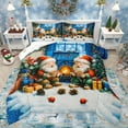 thumbnail image 1 of Feelyou Cute Christmas Gnome Queen Comforter Set for Teen, Kawaii Santa Claus Bedding Sets, Happy Western Festival Reversible Bedding Comforter Set, Luxury Bedroom Decor, 3pcs, 1 of 8