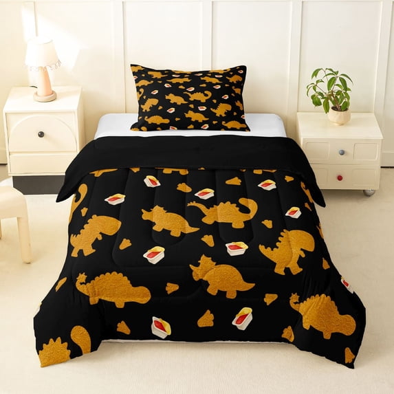Feelyou Cute Dinosaur Twin Comforter Sets, Animal Bedding Set, 2-Piece