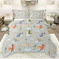 thumbnail image 1 of Feelyou Cute Dragon Animal Full Size Comforter Sets, Dreamy Stars Cloud Grey Bedding Comforter Set, Teens Kids Boys Girls Reversible Bedding Sets, Super Cozy Room Decor, 3 Pieces, 1 of 8