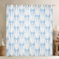 thumbnail image 1 of Feelyou Cute Fashion Bow Black Out Curtains for Child, Kawaii Bowknot Blue Curtains Pack of 2 (42x63 Each), Fairy Tale Princess Ribbon Bedroom Curtains, Blackout Curtains Bedroom Decor, 1 of 6