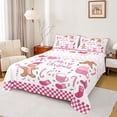thumbnail image 1 of Feelyou Cute Gingerbread Man Full Size Sheets, Cartoon Christmas Bed Sheets, Teens Kids Women Girls Sheet Sets, Breathable Home Decor, 4pcs, 1 of 7