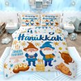 thumbnail image 1 of Feelyou Cute Hanukkah Gnome Queen Comforter Set for Teen, Winter Xmas Snowflake Bedding Sets, Happy Chanukah Reversible Bedding Comforter Set, Breathable Home Decor, 3-Piece, 1 of 8