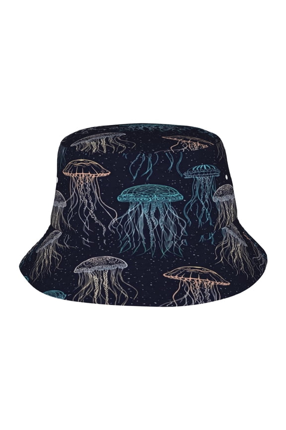 Feelyou Cute Jellyfish Sherpa Fisherman's Hat Lightweight and Breathable Sun Hat Suitable for Both Men and Women