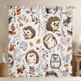 thumbnail image 1 of Feelyou Cute Jungle Hedgehog Black Out Curtains, Rustic Leaves Plant Botanical Curtains Pack of 2 (42x63 Each), Kawaii Animal Bedroom Curtains, Black Out Curtains Decor, 1 of 6