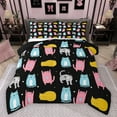 thumbnail image 1 of Feelyou Cute Kitten Animal Bedding Comforter Set, Funny Cartoon Cat Lover Twin Comforter Sets, Teens Kids Boys Girls Reversible Bedding Set, Microfiber Bedroom Decor, 2pcs, 1 of 8
