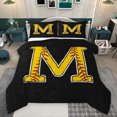 thumbnail image 1 of Feelyou Cute Letter M Bedding Comforter Set for Boys, Baseball Monogrammed Print Twin Comforter Sets, Modern Ball Game Reversible Bedding Set, Microfiber Bedroom Decor, 2-Piece, 1 of 8