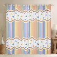 thumbnail image 1 of Feelyou Cute Love Heart Curtains Pack of 2 (42x84 Each) for Kid, Kawaii Cartoon Curtains Blackout, Dreamy Rainbow Stripes Bedroom Curtains, Curtains and Drapes Room Decor, 1 of 6
