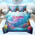 thumbnail image 1 of Feelyou Cute Ocean Axolotl Bedding Comforter Set 7pcs for Child, Cartoon Dreamy Animal Queen Bedding Sets, Fairy Tale Animal Reversible Queen Sheet Sets, Breathable Home Decor, 1 of 8