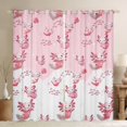 thumbnail image 1 of Feelyou Cute Pink Axolotl Curtains Pack of 2 (42x84 Each) for Kids, Cute Octopus Sealife Curtains Blackout, Dreamy Ocean Coral Bedroom Curtains, Window Curtains Decor, 1 of 6