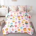 thumbnail image 1 of Feelyou Cute Princess Bedding Comforter Set 7pcs, Groovy Floral King Bedding Sets, 1 of 7