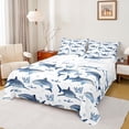 thumbnail image 1 of Feelyou Cute Shark Animal Full Size Sheets, Coral Sealife Child Bed Sheets, 4-Piece, 1 of 7