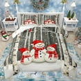 thumbnail image 1 of Feelyou Cute Snowman Teens Queen Comforter Set, Jungle Branches Tree Bedding Sets, Sweet Christmas Theme Reversible Bedding Comforter Set, Lightweight Room Decor, 3pcs, 1 of 8