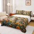thumbnail image 1 of Feelyou Cute Wildlife Cheetah Twin Sheet Sets for Teens, Woodland Animal Leopard Twin Fitted Sheet, Groovy Flower Floral Flat Sheet, Luxury Bedroom Decor, 3 Pieces, 1 of 7