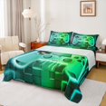 thumbnail image 1 of Feelyou Cyan Green Gamepad Full Size Sheets, Fashion Neon Square Bed Sheets, Teens Kids Boys Girls Sheet Sets, Microfiber Bedroom Decor, 4pcs, 1 of 7