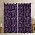 thumbnail image 1 of Feelyou Damask Black Out Curtains, Purple Hippie Snake Curtains Pack of 2 (42x63 Each), 1 of 6