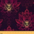 thumbnail image 1 of Feelyou Damask Boho Fabric by the Yard 10 Yards, Pink Lotus Flower Room Decor Fabric by the Yard, Mandala Hippie Style Fabric for Sewing, Breathable Home Decor, 1 of 6
