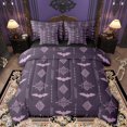 thumbnail image 1 of Feelyou Damask Flower Comforter Set 7pcs, Retro Aztec Bat Animal Queen Bedding Sets, 1 of 8