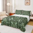 thumbnail image 1 of Feelyou Damask Flower Floral Twin Sheet Sets, Green Bohemian Paisley Twin Fitted Sheet, Mid Century Fashion Flat Sheet, Microfiber Bedroom Decor, 3pcs, 1 of 7