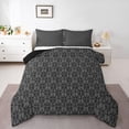 thumbnail image 1 of Feelyou Damask Teen Full Size Comforter Sets, Grey Hippie Dragonfly Bedding Sets, 3pcs, 1 of 8