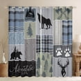 thumbnail image 1 of Feelyou Deer Animal Black Out Curtains, Pine Tree Curtains Pack of 2 (42x63 Each), 1 of 6