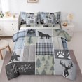 thumbnail image 1 of Feelyou Deer Animal Twin Bedding Sets 7pcs, Pine Tree Bedding Comforter Set, 1 of 7