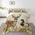 thumbnail image 1 of Feelyou Deer Duck Kids Full Size Comforter Sets, Rustic Western Cabin Bedding Sets, 3pcs, 1 of 8
