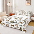 thumbnail image 1 of Feelyou Deer Fish Wildlife Queen Sheet Sets, Camping Adventure Kids Bed Set, 4 Pieces, 1 of 7