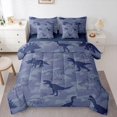 thumbnail image 1 of Feelyou Dino Child Bedding Comforter Set 7pcs, Camouflage Abstract Queen Bedding Sets, 1 of 8