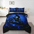 thumbnail image 1 of Feelyou Dirt Bike Sport Bedding Comforter Set for Kids, Neon Navy Abstract Twin Comforter Sets, Modern Motorcycle Lover Reversible Bedding Set, Super Cozy Room Decor, 2pcs, 1 of 8