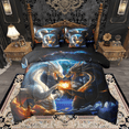 thumbnail image 1 of Feelyou Dragon Monster Twin Bedding Sets 7pcs for Boys Girls, Magical Wildlife Bedding Comforter Set, Earth Planet Star Sheet Sets, 1 of 8