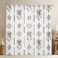 thumbnail image 1 of Feelyou Dreagon Damask Black Out Curtains, Dreamcatcher Curtains Pack of 2 (42x63 Each), 1 of 6