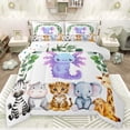 thumbnail image 1 of Feelyou Dreamy Axolotl Animal Bedding Comforter Set, Cartoon Cheetah Elephant Zebra Lover Twin Comforter Sets, Teens Kids Boys Girls Reversible Bedding Set, Ultra Soft Bedroom Decor, 2 Pieces, 1 of 9