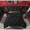 thumbnail image 1 of Feelyou Dreamy Black Fashion Full Size Comforter Sets, Cheetah Leopard Print Bedding Comforter Set, Princess Style Reversible Bedding Sets, Microfiber Bedroom Decor, 3pcs, 1 of 8