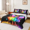thumbnail image 1 of Feelyou Dreamy Black Princess Full Size Sheets, Kawaii Angel Fairy Elf Bed Sheets, Magic Butterflu Animal Sheet Sets, Ultra Soft Bedroom Decor, 4pcs, 1 of 7