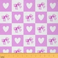 thumbnail image 1 of Feelyou Dreamy Bow Teens Fabric by the Yard 5 Yards, Purple Plaid Buffalo Room Decor Fabric by the Yard, Princess Ribbon Fabric for Sewing, Luxury Bedroom Decor, 1 of 6