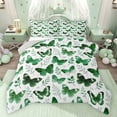 thumbnail image 1 of Feelyou Dreamy Butterfly Kid Twin Comforter Sets, Green Leaves Plant Bedding Set, 2pcs, 1 of 8