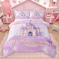 thumbnail image 1 of Feelyou Dreamy Castle Purple Bedding Comforter Set, Magic Princess Fairy Twin Comforter Sets, Teens Kids Girls Women Reversible Bedding Set, Microfiber Bedroom Decor, 2 Pieces, 1 of 8