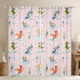 thumbnail image 1 of Feelyou Dreamy Cute Dragon Black Out Curtains for Kids, Tree Plant Botanical Curtains Pack of 2 (42x63 Each), Pink Cartoon Dinosaur Bedroom Curtains, Window Curtains Home Decor, 1 of 7