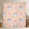 thumbnail image 1 of Feelyou Dreamy Cute Unicorn Curtains Pack of 2 (42x84 Each) for Child, Moon Cloud Sky Curtains Blackout, Kawaii Cartoon Animal Bedroom Curtains, Blackout Curtains Bedroom Decor, 1 of 6